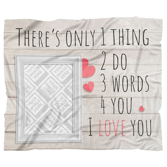Personalized I LOVE YOU Blanket