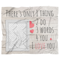 Personalized I LOVE YOU Blanket